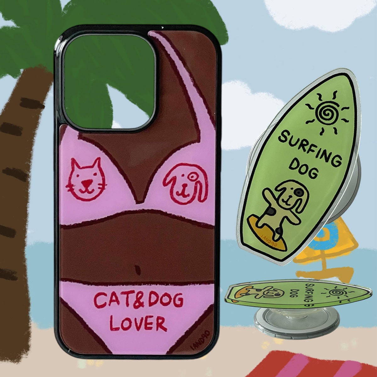 卡通趣味黑皮比基尼小猫小狗适用iPhone16promax手机壳新款苹果15Pro个性创意14pro可爱搞怪13pm全包防摔保护