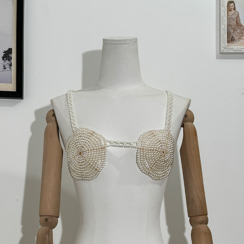 clotheswomen珍珠文胸手