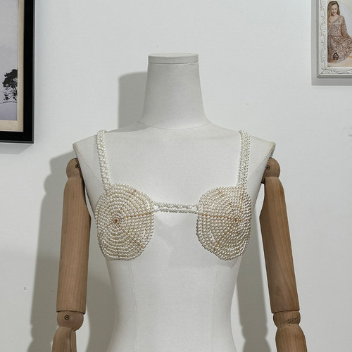 clotheswomen珍珠文胸手