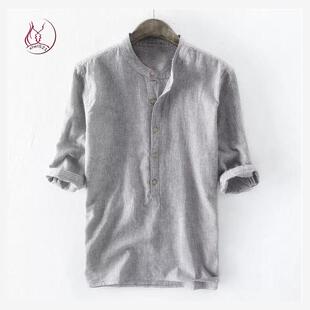 shirts for men man shirt 五分袖男宽松 港风 痞帅条纹衬衫男 4X