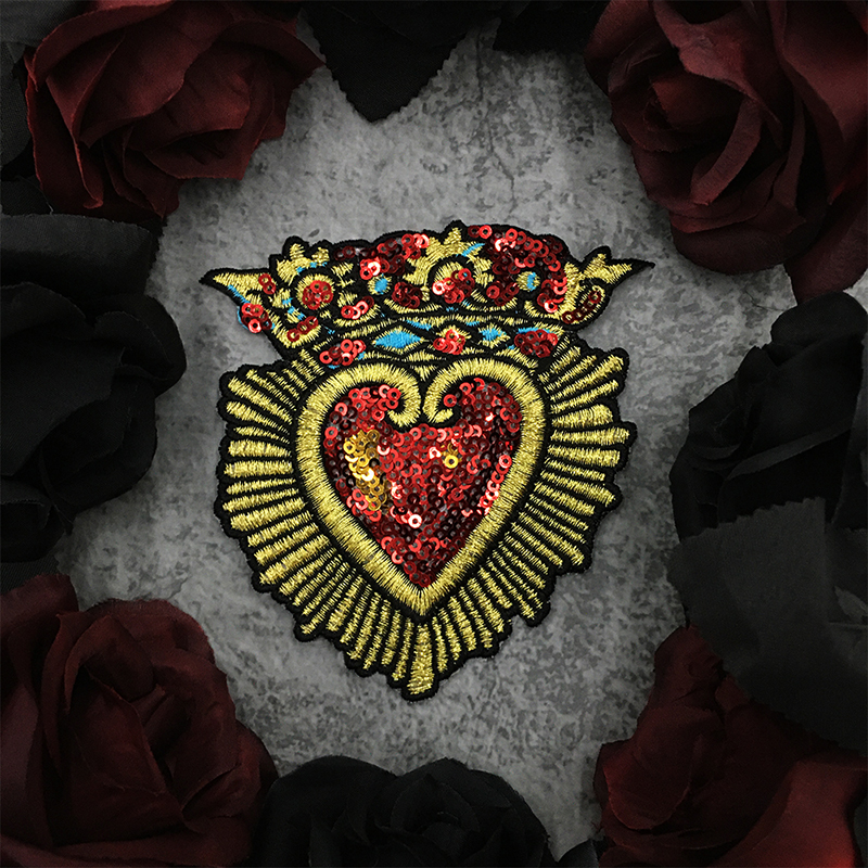 爱心亮片补丁贴徽章时尚百搭服装