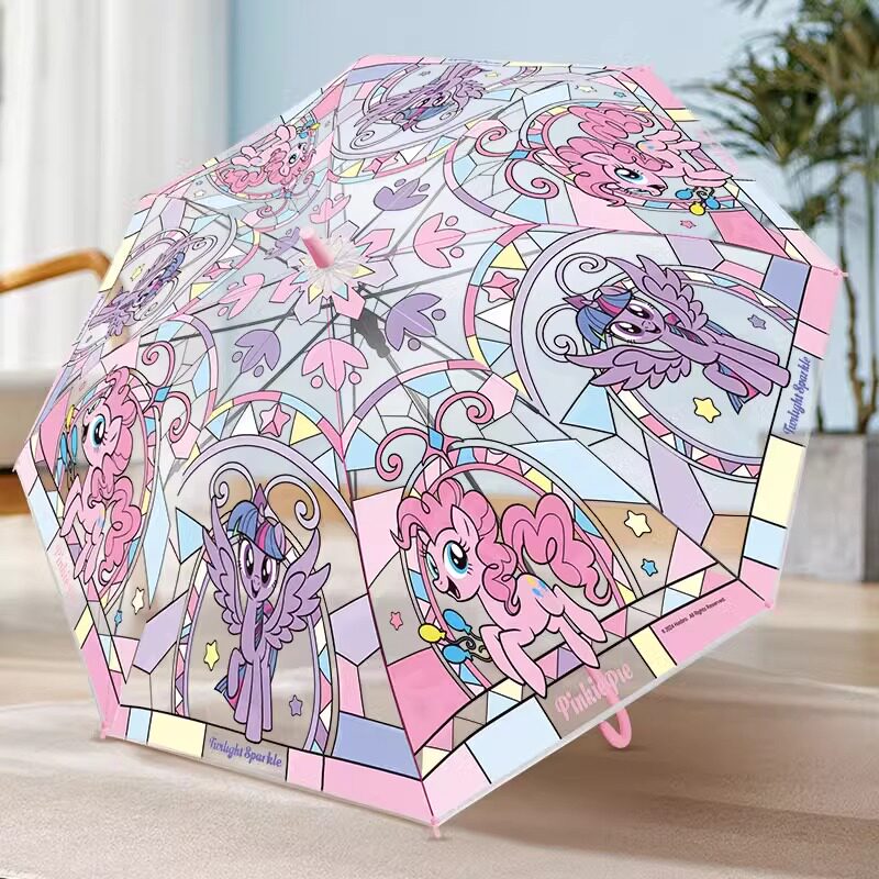 小马宝莉雨伞女孩晴雨伞透明伞小学生上学轻便耐用男女童卡通可爱