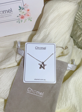 CHOMEL新加坡锁骨纯银春夏2024年项链女星星简约小众设计感ins风