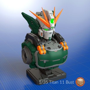 【3D打印】新机动战记高达W神龙高达胸像