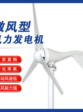 S2型100W小型风力发电机草原岛屿海边风光互补路灯工程风能发电机