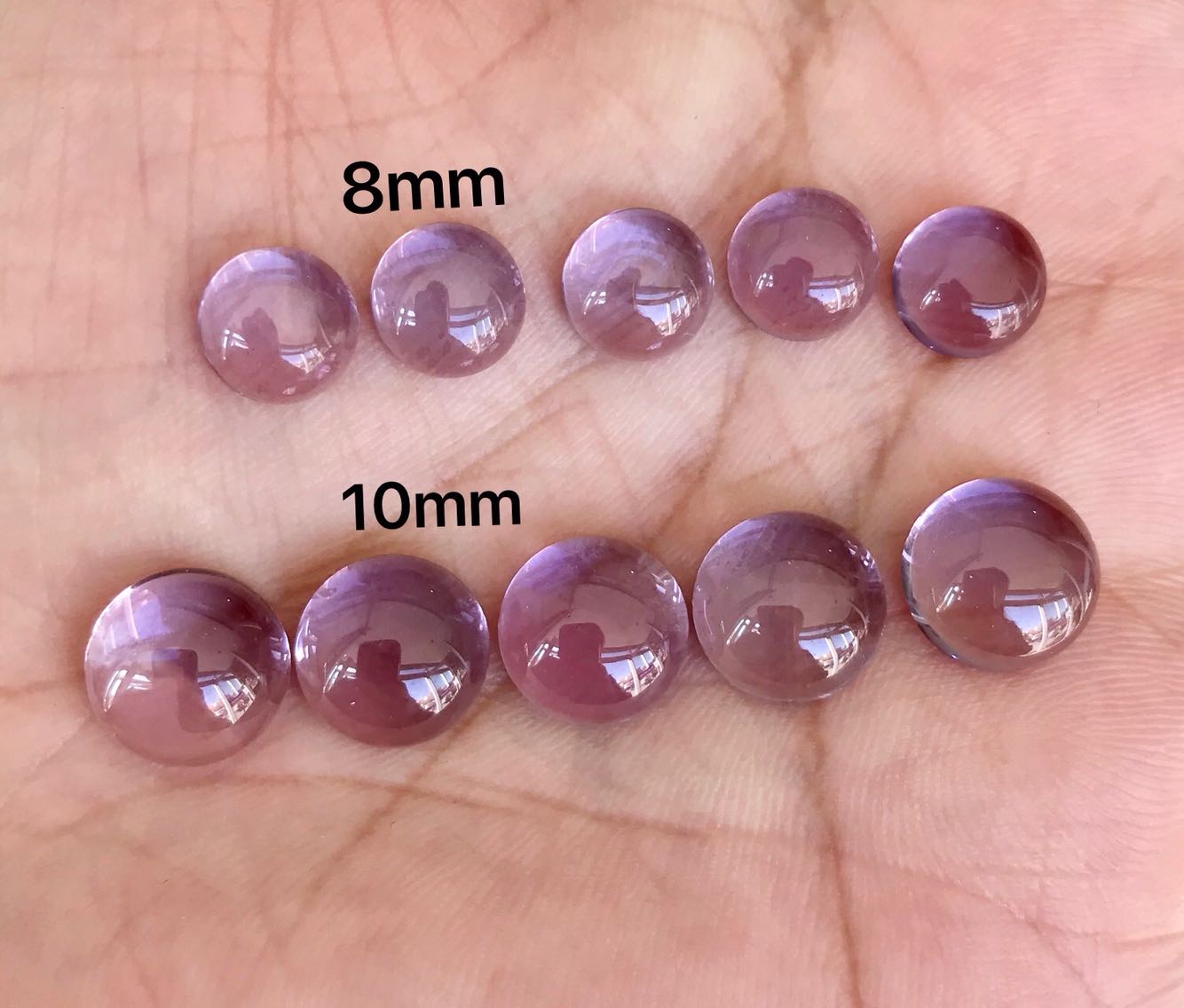 天然蛋面紫水晶紫晶全净体裸石