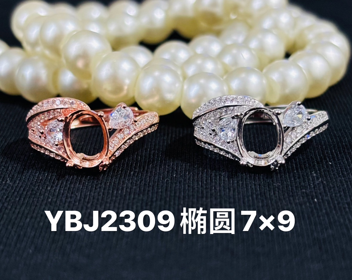 镶嵌空托925银镀白金玫瑰金