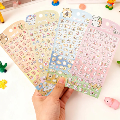 卡通小动物3D立体手机壳装饰贴纸