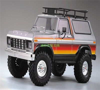 1/10仿真攀爬福特复古硬车壳313轴距配行李架适用SCX10 TRX4