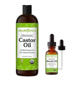 oil 16oz Oil Organics 30ml Marula Castor Organic 美国Sky