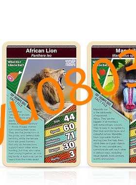 美国Top Trumps Africa's Wildlife Card Game