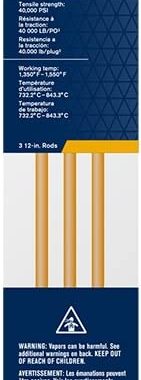 Bernzomatic PC3 Copper-Phosphorous Brazing/Welding Rods, 3pc