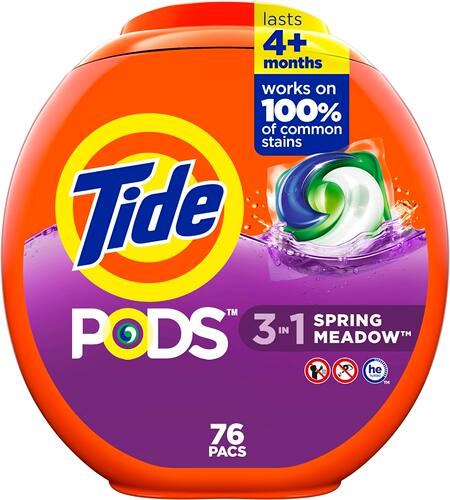 Tide PODS Liquid Laundry Detergent Soap Pacs, HE Compatible,