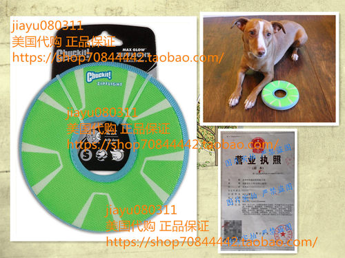 美国CHUCKIT 32305 Zipflight Max Glow, Small