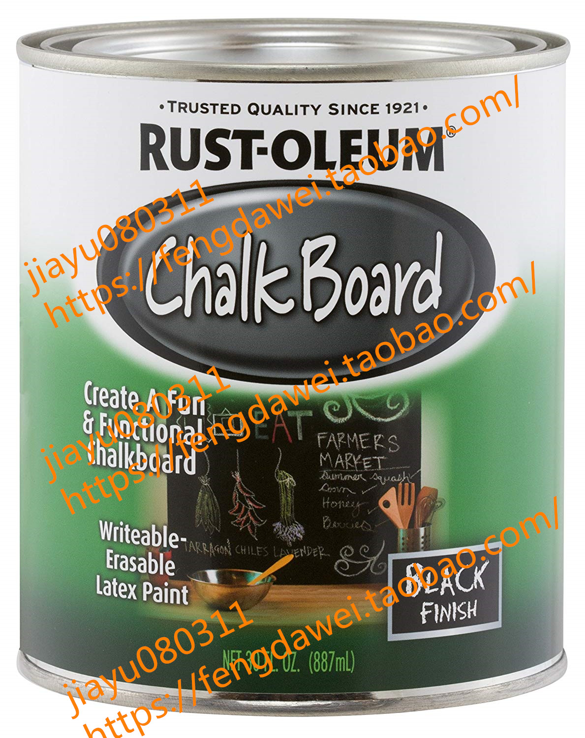 Rust-Oleum Not Available 206540 Chalkboard Brush-On, Black,