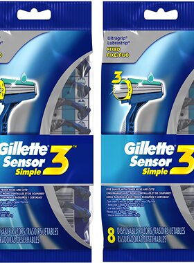 Gillette Sensor3 Simple Men’s Disposable Razors, 16 Count