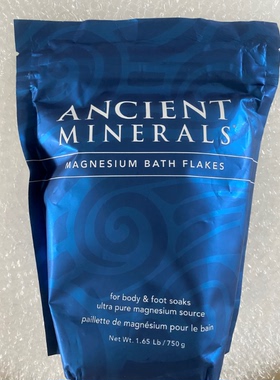 等2-4周 美国 Ancient Minerals Magnesium Bath Flakes 750g