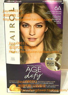 Clairol Age Defy Permanent Hair Color, 6A Light Ash Brown, 1