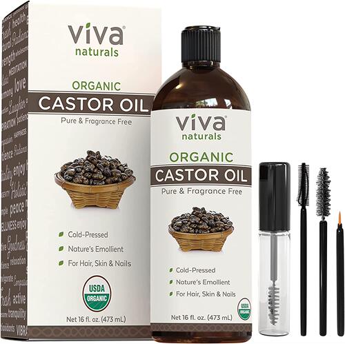 美国Viva Naturals Organic Castor Oil - 16 fl oz