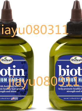美国Difeel Premium Biotin Hair Oil 7.1 oz. (Pack of 2)