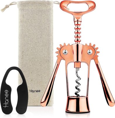 Wing Corkscrew Set by Hanee (Rose Gold) - Wine Bottle Opener