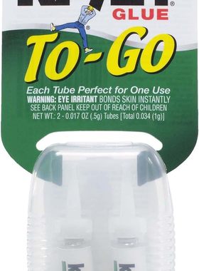 Krazy Glue KG58148INN Instant Glue To-Go Two Single-Use Tube