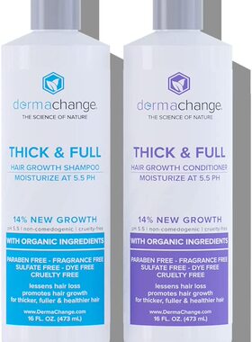Organic Vegan Natural Hair Growth Shampoo and Conditioner