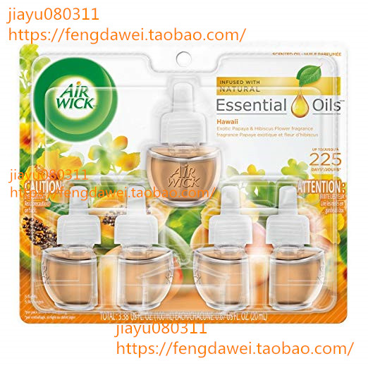 Air Wick Scented Oil 5 Refills, Hawaii, (5X0.67oz), Air Fres