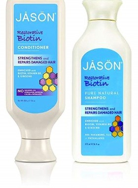 美国JASON All Natural Organic Biotin Shampoo and Conditioner