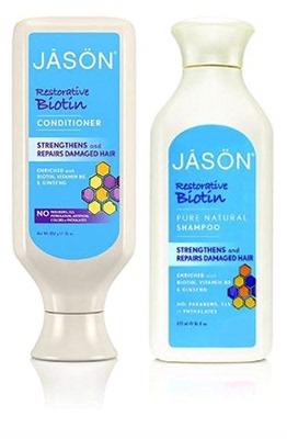 美国JASON All Natural Organic Biotin Shampoo and Conditioner