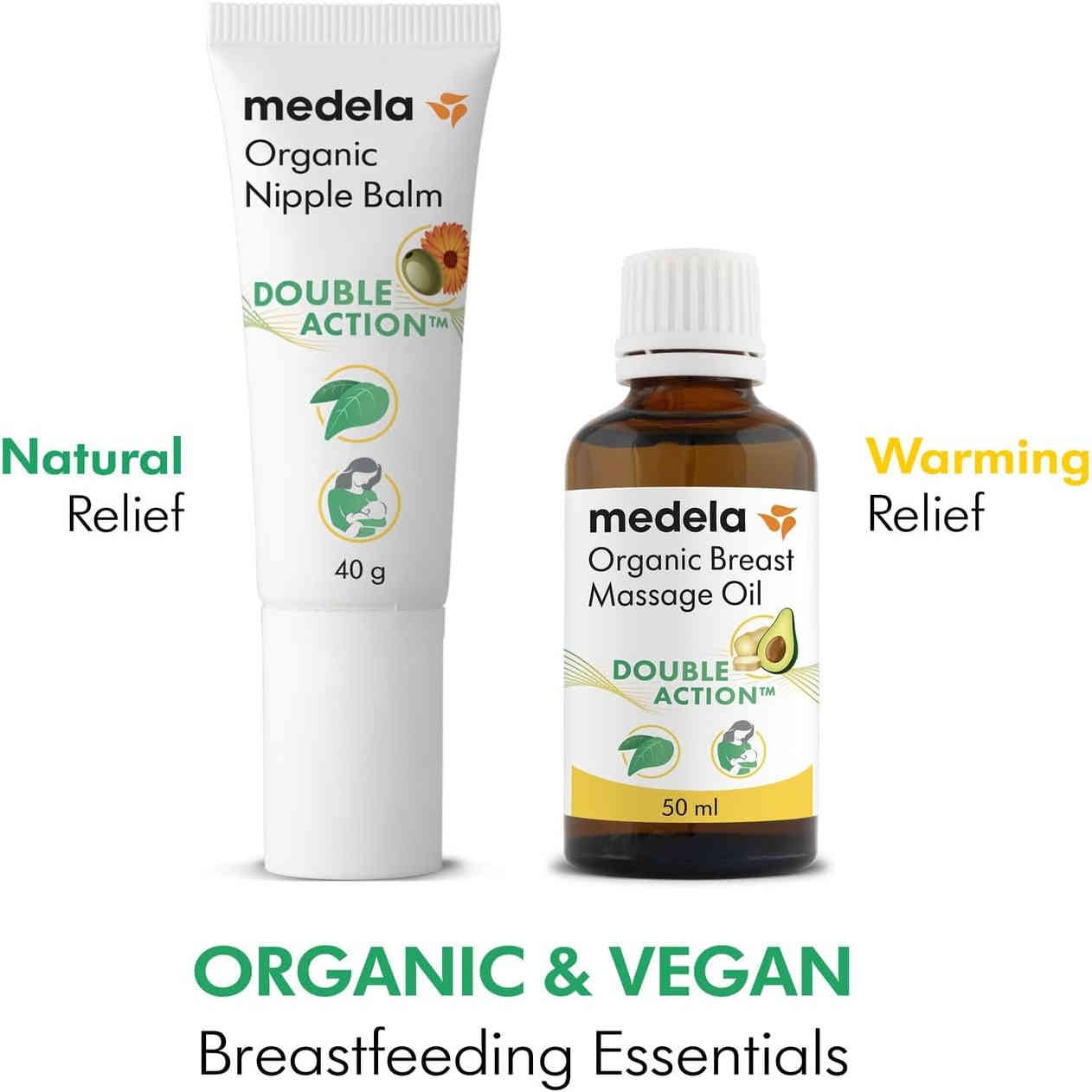 等2-4周 Medela Organic Nipple Cream, Massage Oil