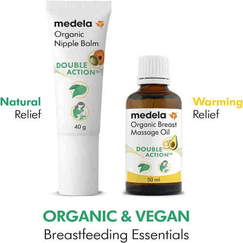 等2-4周 Medela Organic Nipple Cream, Massage Oil