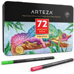 Tip Fineliners Fine 0.4 Set Pens Inkonic ARTEZA