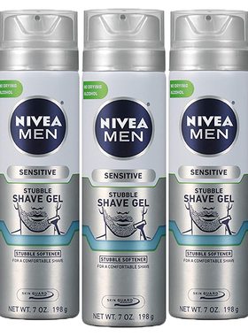 美国Nivea Men Sensitive Skin & Stubble Shave Gel - Pack Of 3