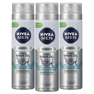 美国Nivea Men Sensitive Skin & Stubble Shave Gel - Pack Of 3