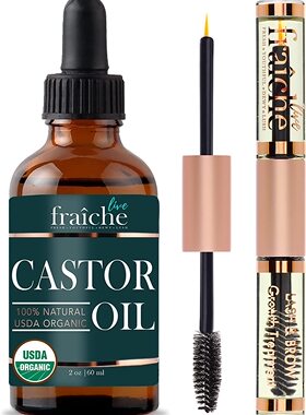 美国Live Fraiche Castor Oil (2oz) + Filled Mascara Tube