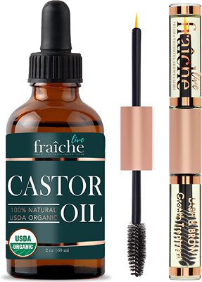 美国Live Fraiche Castor Oil (2oz) + Filled Mascara Tube