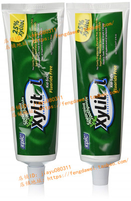 Epic Dental Fluoride Free Xylitol Toothpaste, Spearmint 2pcs