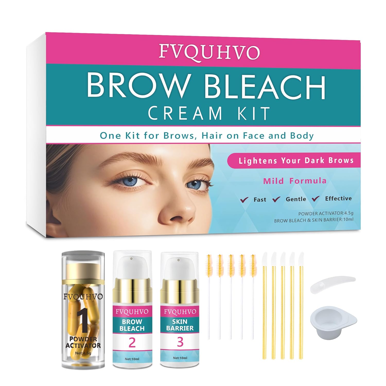 Fvquhvo Eyebrow Bleach, Eyebrow Bleaching Kit
