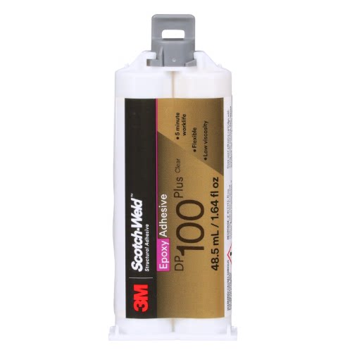 3M Scotch-Weld Epoxy Adhesive DP100 Plus, Clear, 48.5 mL