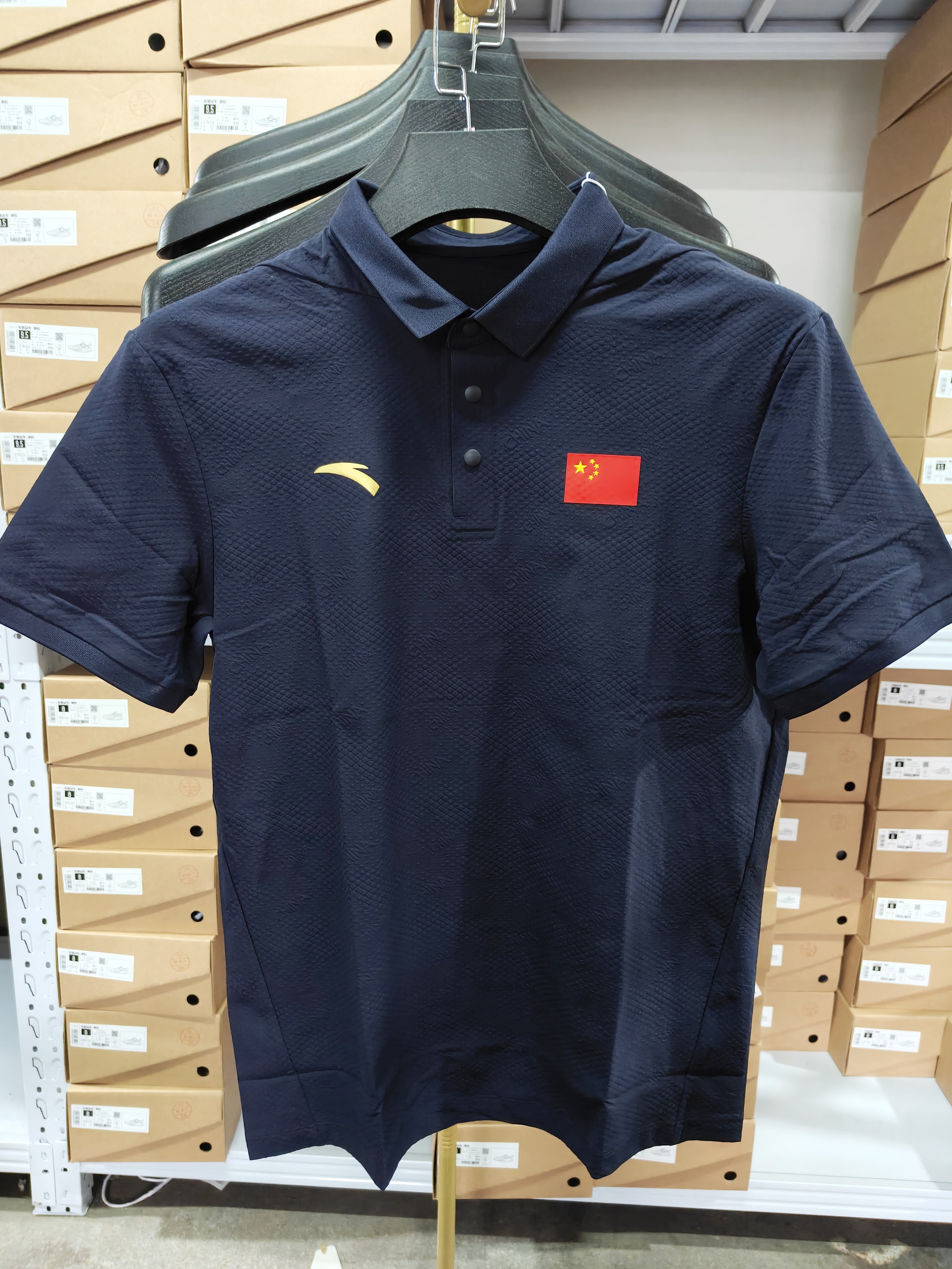 安踏赞助中国代表团国家运动短袖POLO衫短T恤半袖国服452520105
