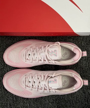 安踏水花7桃花朵朵防滑耐磨抓地低帮全掌氮科技篮球鞋112521131-3