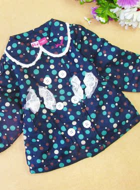 女童冬装凯特密欧亲肤柔软时尚摇粒加绒厚牛仔外套棉袄C86802