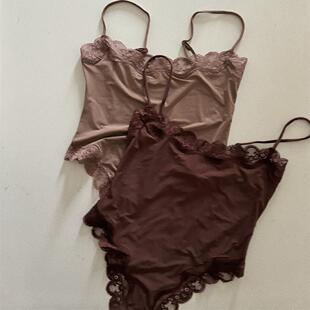 小众款蕾丝连体衣性感提臀性感连体内衣聚拢收腰收副乳美背内衣