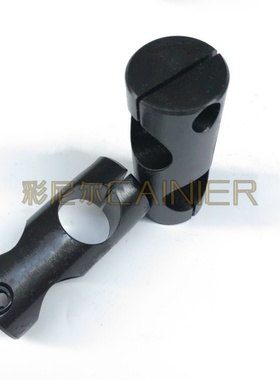 铝合金黑色C-ALKD圆形支柱固定夹光轴连接件五金锁件十字转向件