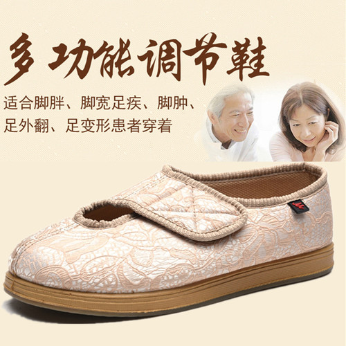 脚宽肥拇指外翻布鞋大码妈妈变形
