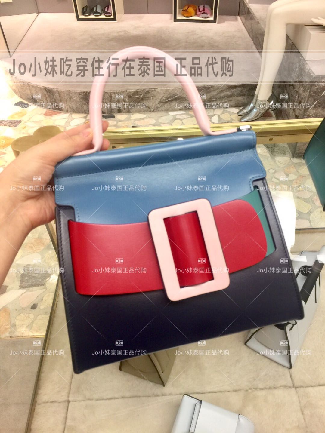 JO小妹正品代购泰国潮牌BOYY 包包 karl 24 2018早春新款拼色