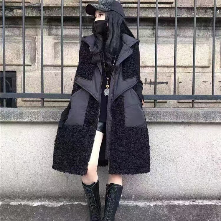2025新款冬季加绒加厚保暖马甲女中长款宽松显瘦坎肩背心连帽外套