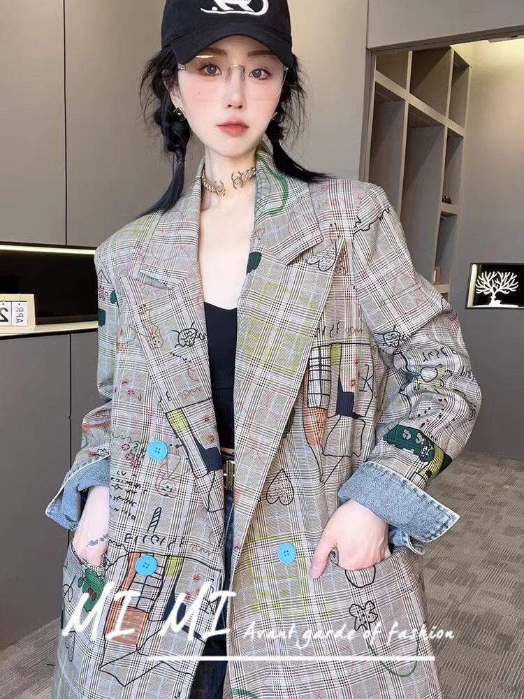 RRfshion卡通图案印花长袖