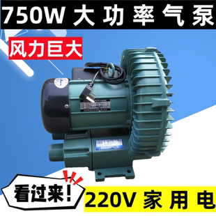 增氧机鼓风机曝气泵 750 气泵 220V750W大功率增氧泵森森旋涡式